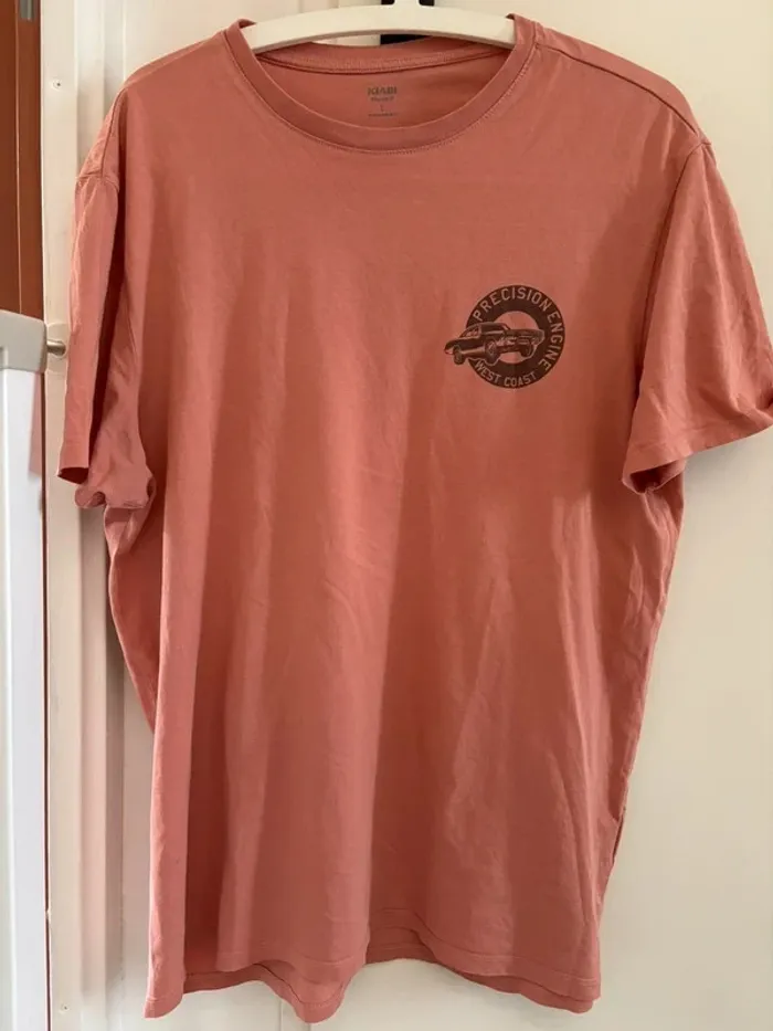 T-shirt Kiabi imprimé regular t. l tbe corail rosé