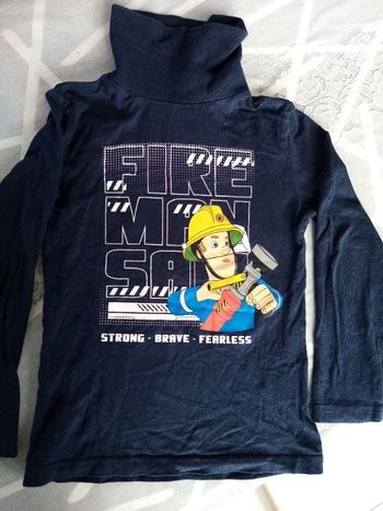 T-shirt garçon manches longues et col montant