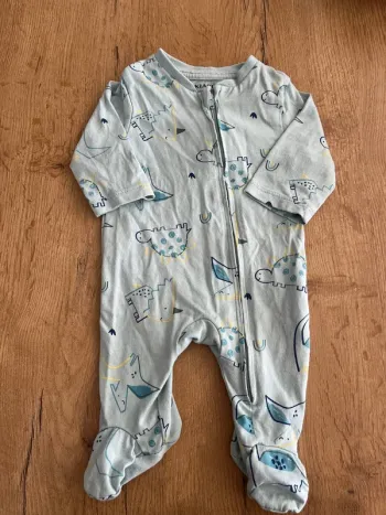 Pyjama grenouillère 1 mois coton dinosaure