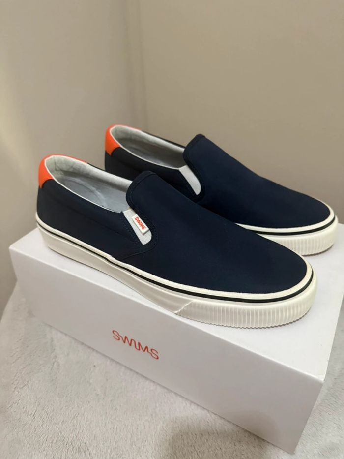 Swims - Mocassins, Bleu marine, orange, Taille 43 - photo numéro 4