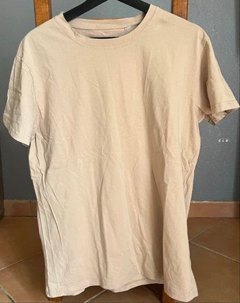 T-shirt beige simple homme