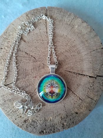 Collier arbre de vie vert