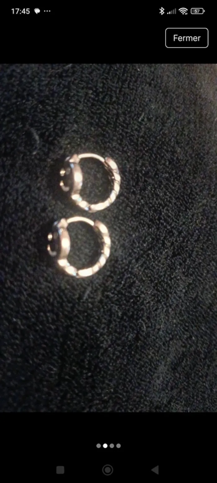 Boucles d'oreilles smiley argent - photo numéro 2