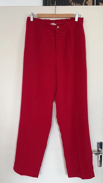 Pantalon droit rouge