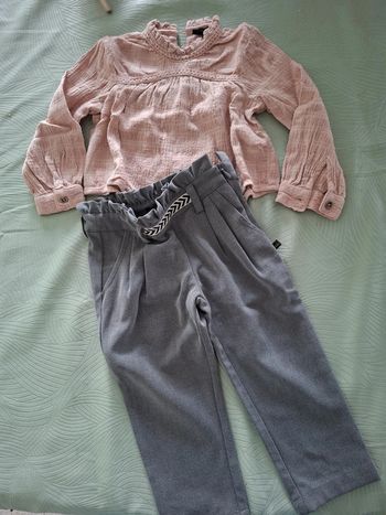 Ensemble blouse et pantalon large (neuf) Ikks 24 mois