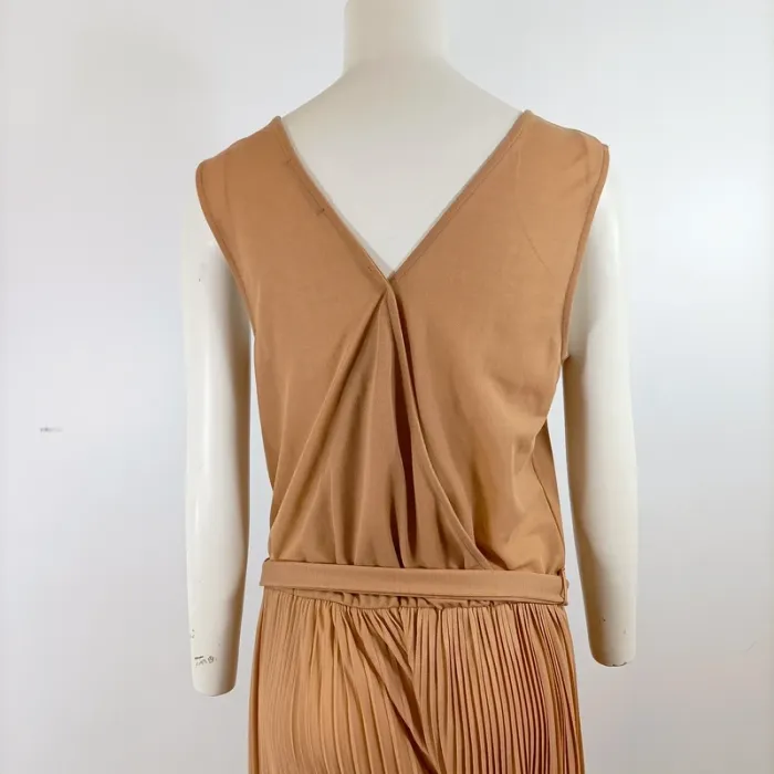 Combinaison pantalon Etam sans manches plissée camel taille M/L chic fluide été A1422 - photo numéro 6