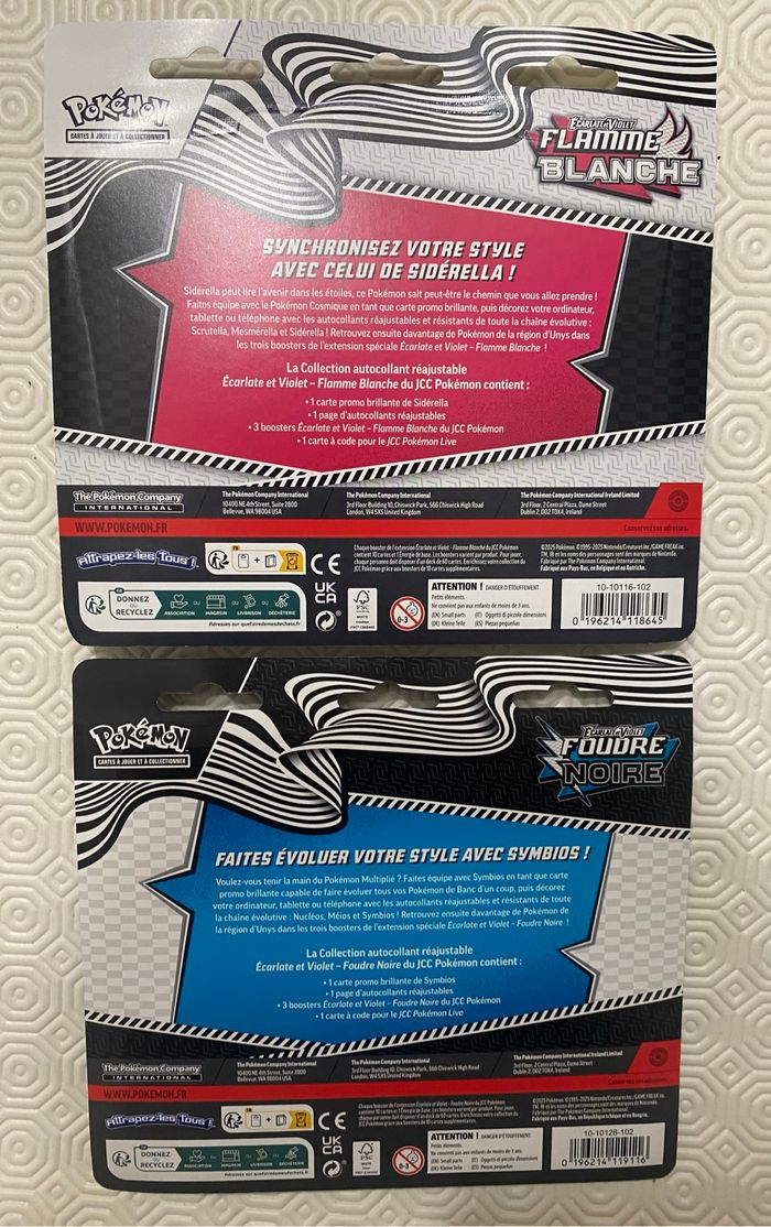 Lot de 2 tripack EV10.5 - foudre noire/flamme blanche- ev10.5 - Pokemon - EV 10.5 - neuf et scellés - photo numéro 2