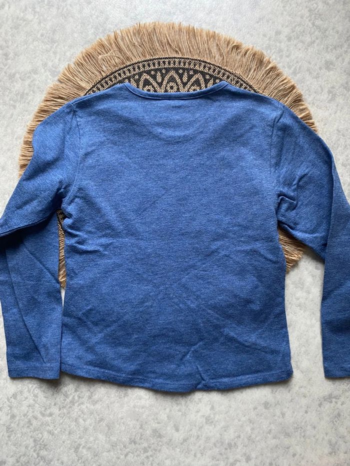 T-shirt bleu étoiles fille - photo numéro 4