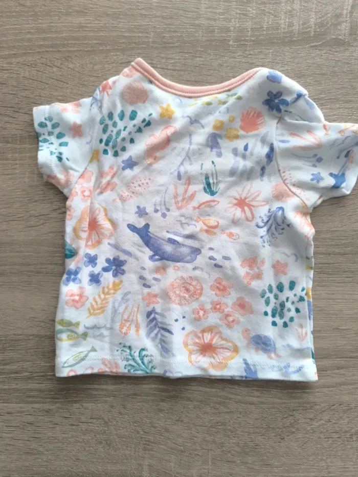 Tee shirt baleine tortue nutmeg 6-9 mois 74 cm - photo numéro 2