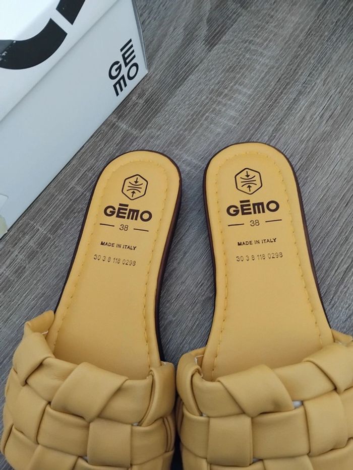 Mules jaunes, Gemo, taille 38 - photo numéro 2
