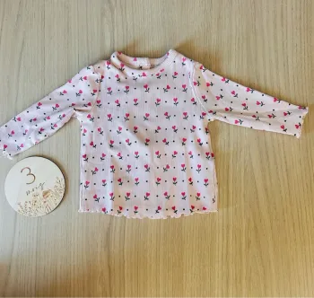 T shirt manches longues fleuri