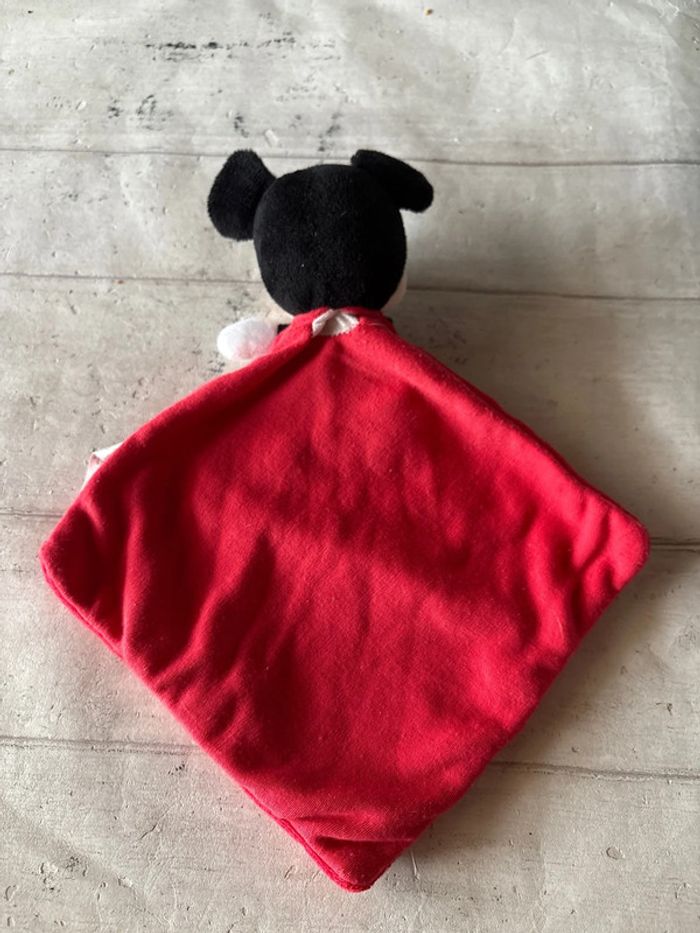 Doudou plat souris Mickey plat rouge et noir Disney nicotoy - photo numéro 2