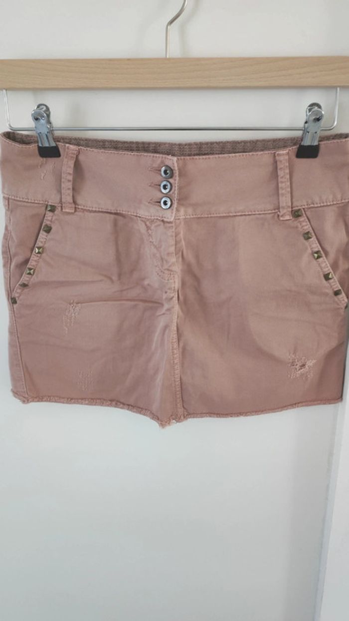 Jupe courte vieux rose