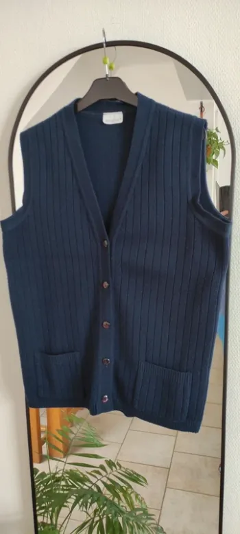 Gilet cardigan sans manche La Blanche Porte 42/44