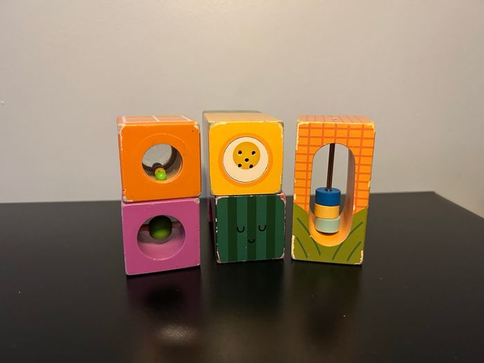Jeu d’éveil en bois – 11 pièces colorées 🍎🥕 - photo numéro 2