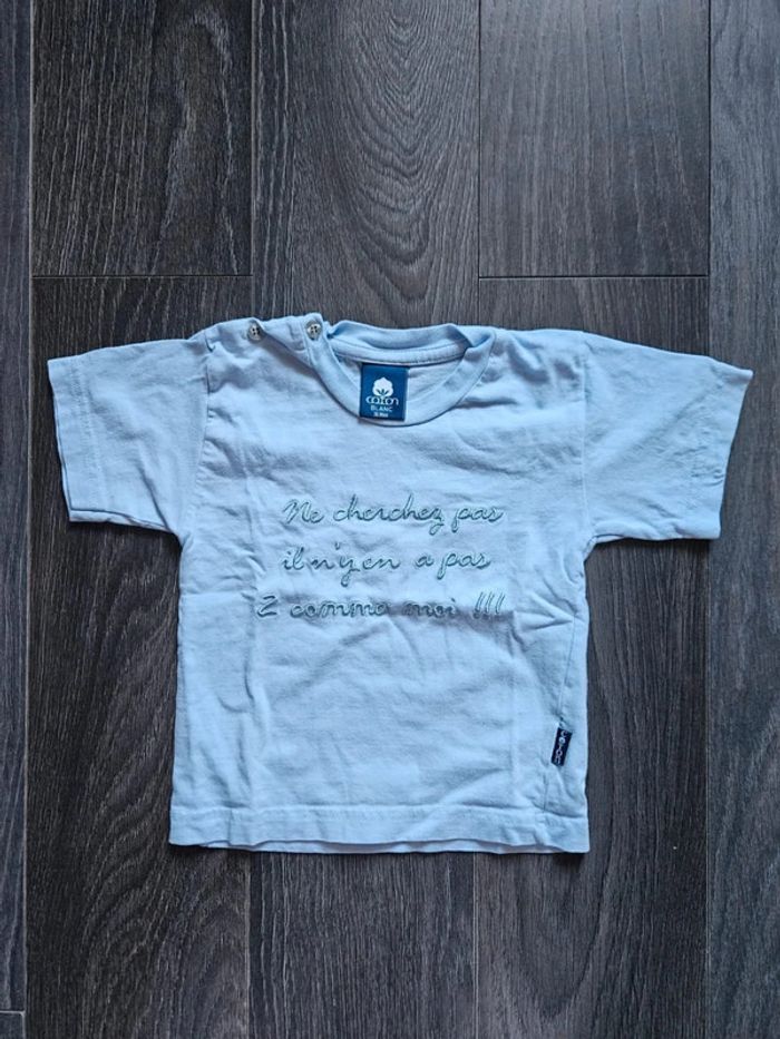 Tee-shirt Coton Blanc Taille 36 Mois 👕