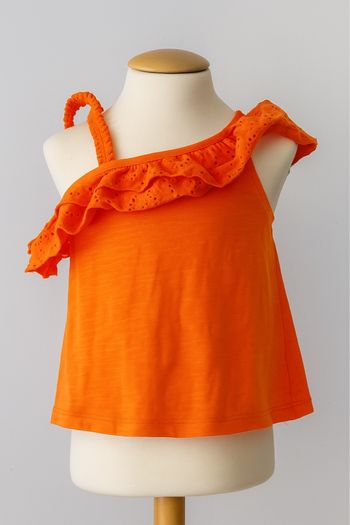Top asymétrique orange