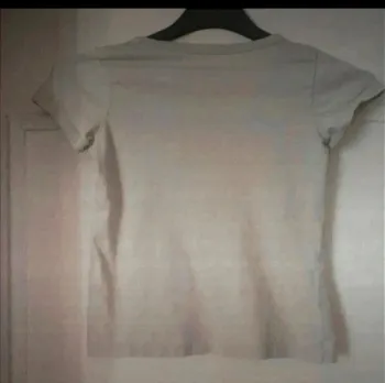 T-shirt H&M fille 4-6 ans coton gris