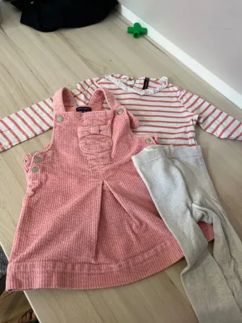 Ensemble robe tee shirt manche longue 2 ans