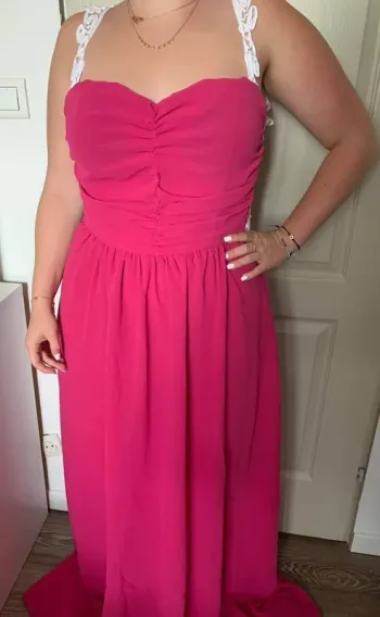 Robe longue fushia