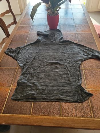 Tee shirt manches courtes col roulé / sweat léger