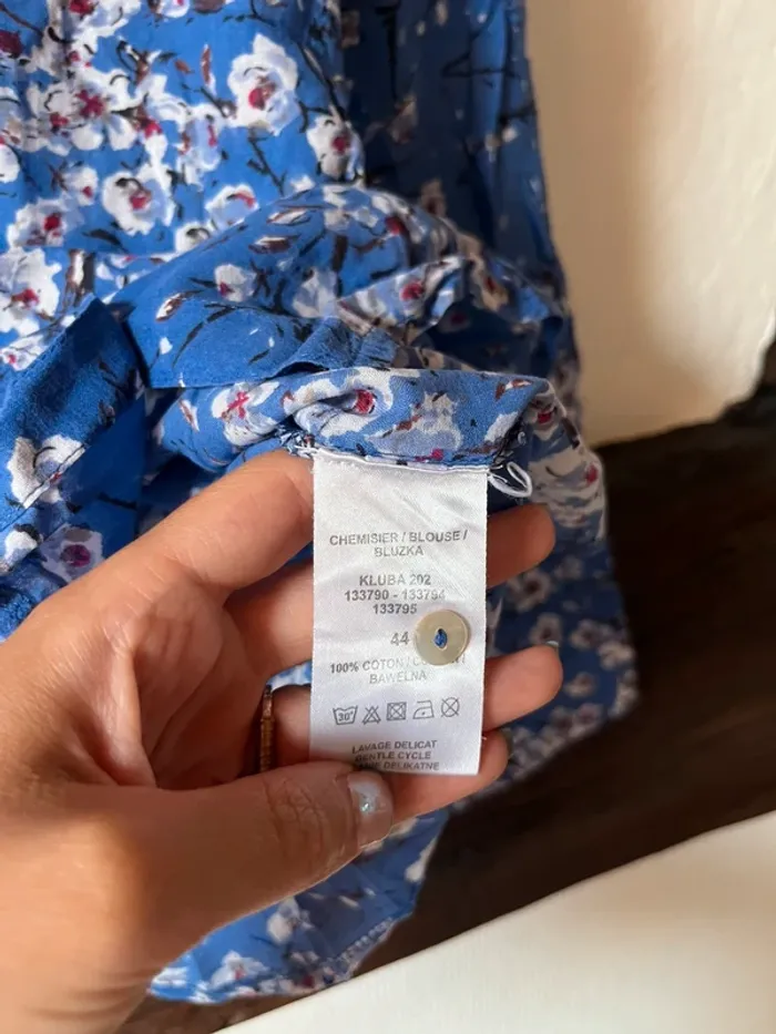 Blouse imprimé fleuri bleu Jacqueline Riu – T44 - photo numéro 5
