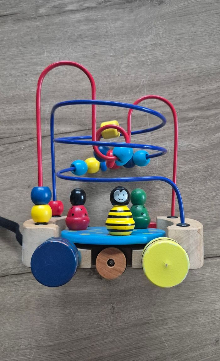 Boulier manège en bois vintage à tirer - photo numéro 8
