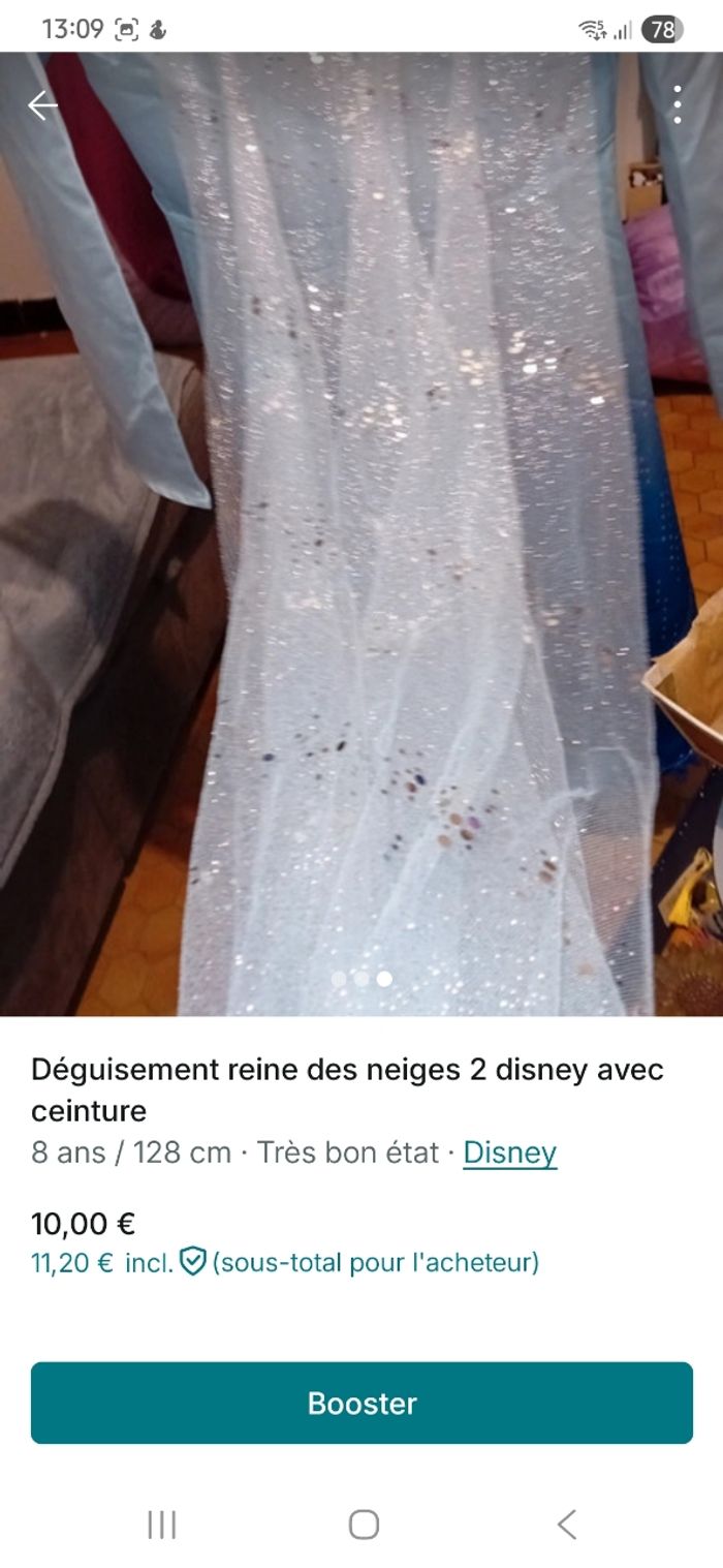 Déguisement reine des neiges 2 8 ans - photo numéro 2