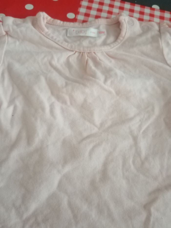 Tee-shirt manche longue fin taille 18mois gemo