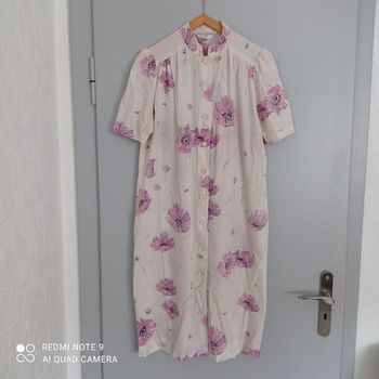 Robe crème à fleurs t42