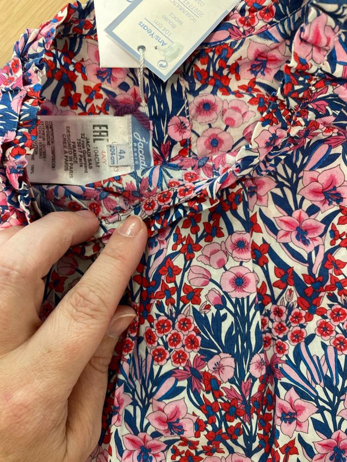 Adorable blouse liberty neuve jacadi - photo numéro 4