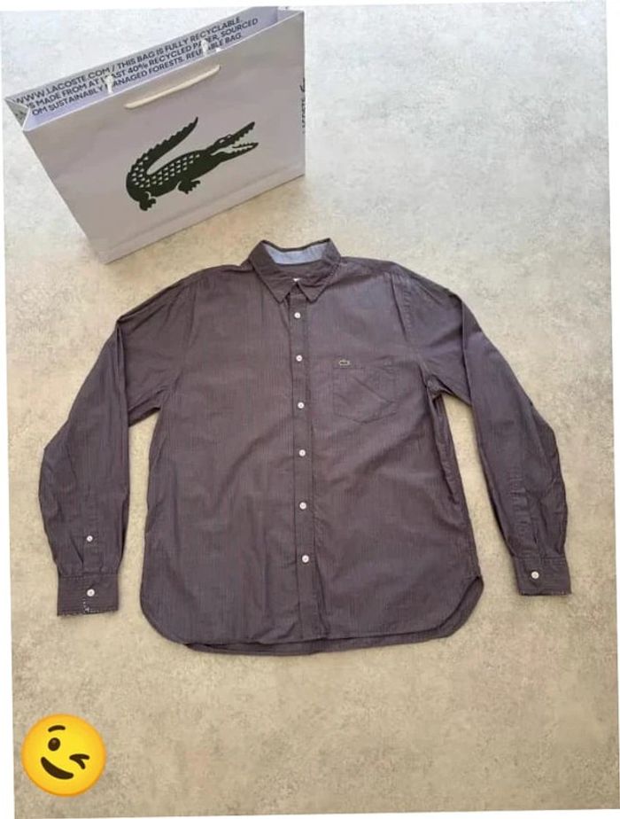 Chemise Lacoste manche longue Taille L noir Homme Men CHE78 - photo numéro 4