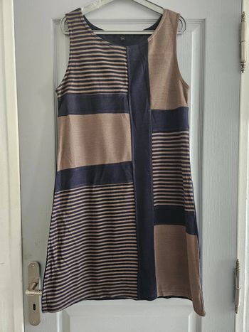 Robe chasuble bicolore femme - Taille 46 / XXXL - Marron et marine