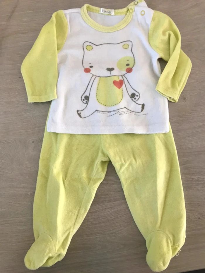 pyjama velours 2 pièces chat