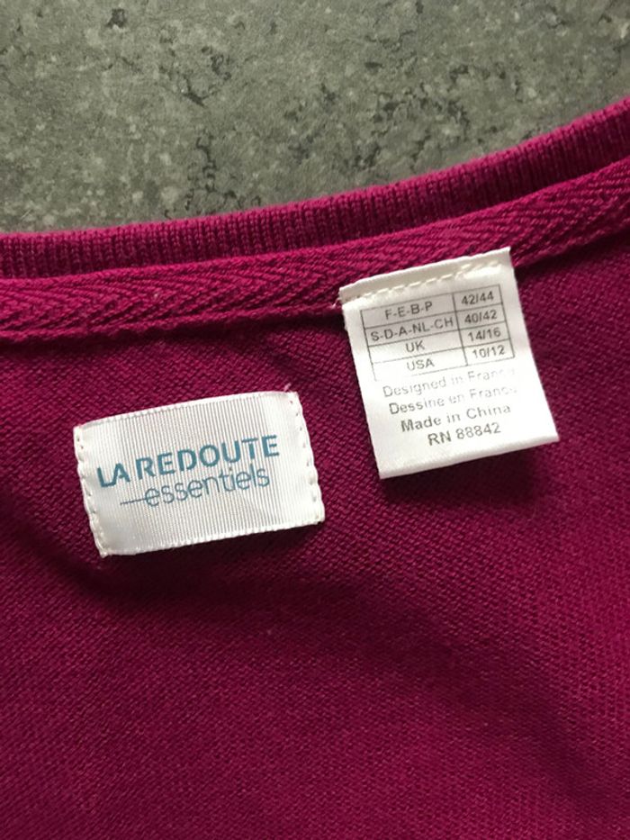 Pull tunique rose fushia La redoute taille 42/44 - photo numéro 2