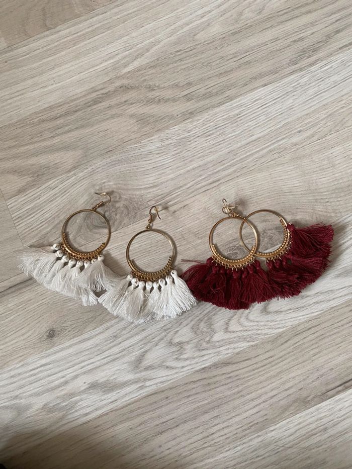 Lot de 2 paires de boucles d’oreilles