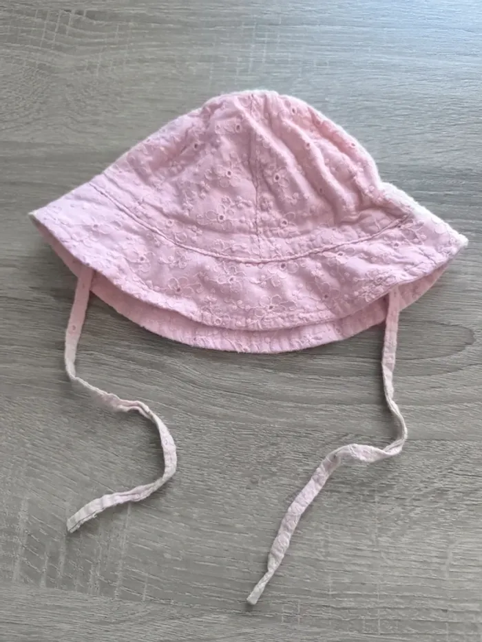 Chapeau été rose la halle 3-6 mois