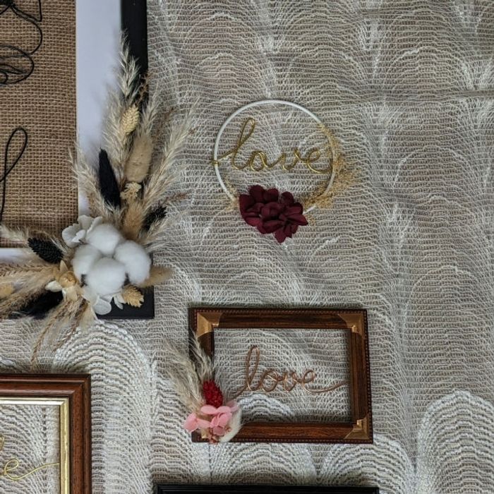 Cercle fleurs séchées love - photo numéro 2