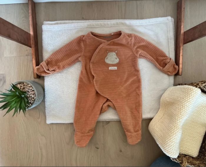 Pyjama en velours en 1 mois