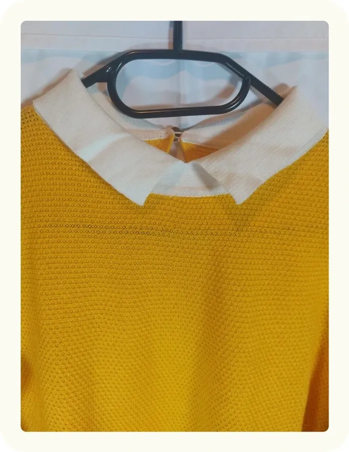 Pull vintage gaufré avec col Femme - photo numéro 2