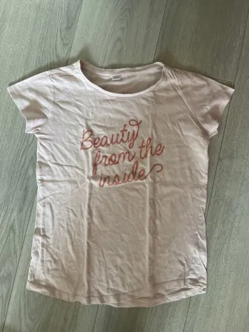 Tee shirt fille rose pâle