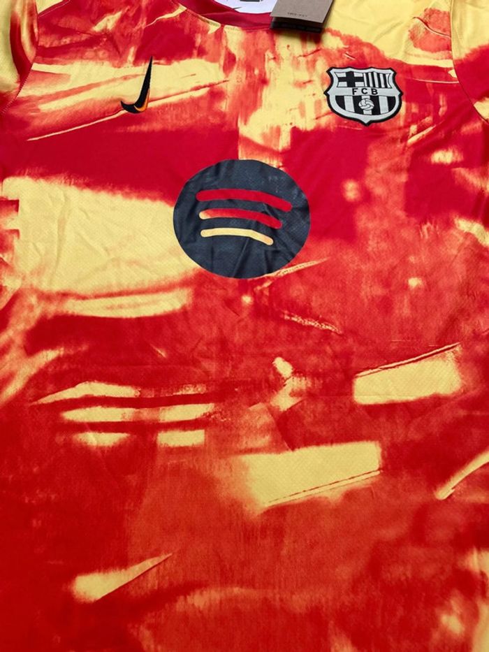 Maillot concept foot Barcelone jaune rouge édition Flamme taille M - photo numéro 4