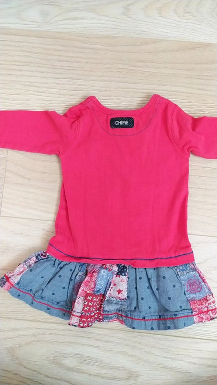 Robe chipie rouge jean bleu 6 mois - photo numéro 9