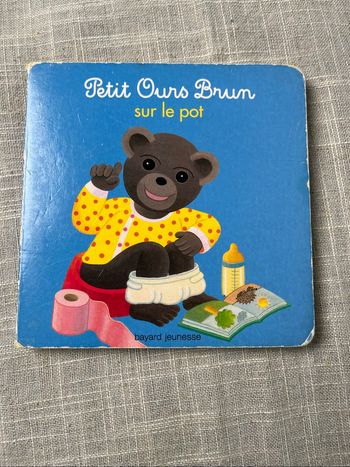 Petit ours brun sur le pot