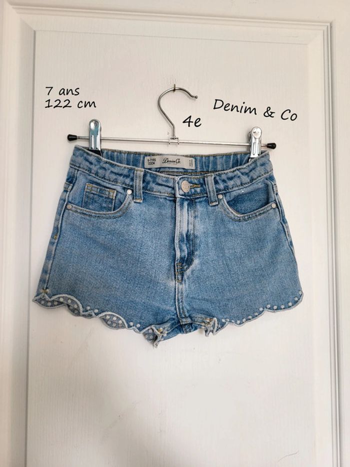 Short jean denim & co 7 ans