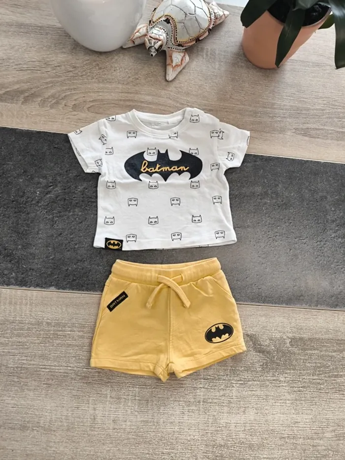 Ensemble été 2 pièces garçon 3 mois Batman - photo numéro 2