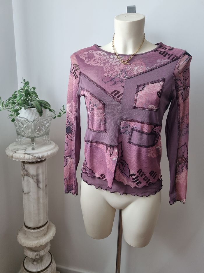 Top en mesh violet vintage - photo numéro 2