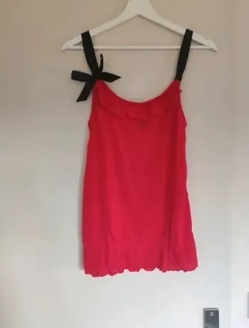 Undiz Caraco top rouge et noir M