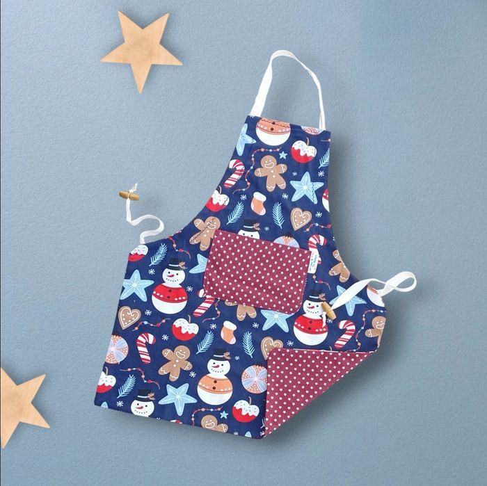 Tablier enfant 3 à 6 ans   reglable Noël