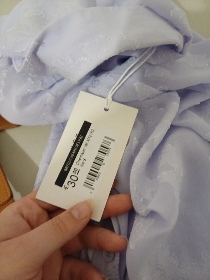 Chemise transparente couleur Lilas neuve Kilky taille S 36 - photo numéro 11